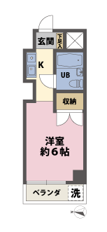 1Kの間取図